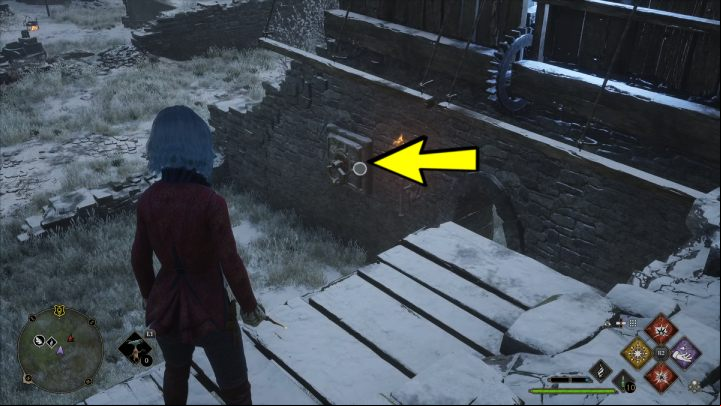 Use Accio on the handle and wait for the platform to lower - Hogwarts Legacy: Ancient Magic Hotspots Part 1 - Highlands - Hogwarts Legacy Guide