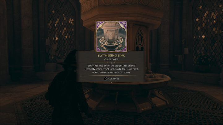 Use the Revelio spell on the sinks in the middle of the bathroom - Hogwarts Legacy: How to find the Chamber of Secrets? - Campaign - Hogwarts Legacy Guide