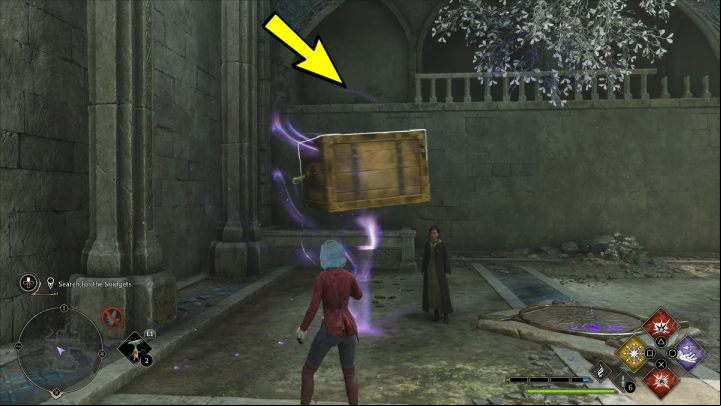 Move through the chambers and remove vines with a fire spell when needed - Hogwarts Legacy: A Bird in the Hand - Relationship quests - Poppy - Hogwarts Legacy Guide