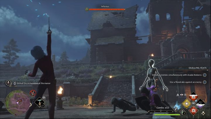 First wave of opponents are 5 enemies on levels 27-30 - Hogwarts Legacy: Harlows Last Stand - Relationship quests - Natty - Hogwarts Legacy Guide