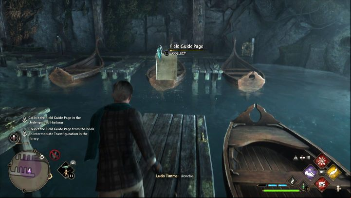 Approach the boat on the right and use Revelio to reveal the guide page - Hogwarts Legacy: Professor Weasleys Assignment - Assignment - Hogwarts Legacy Guide