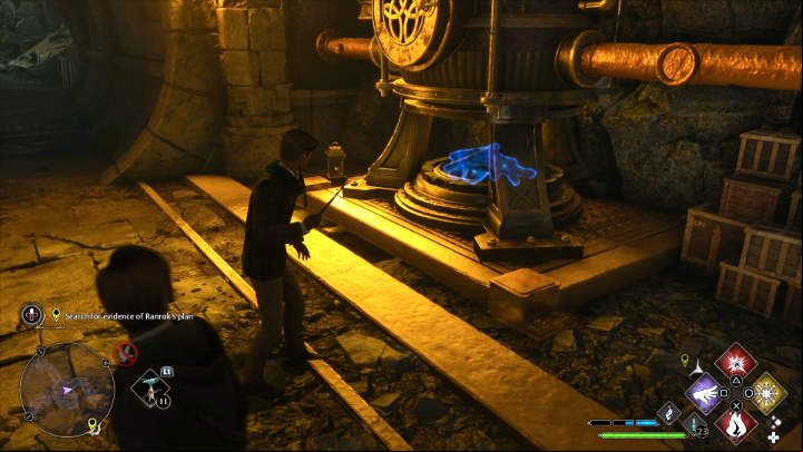 Use the fire spell to light the bonfire under the stove and start the elevator - Hogwarts Legacy: Its all Gobbledegook - Main quests - Hogwarts Legacy Guide