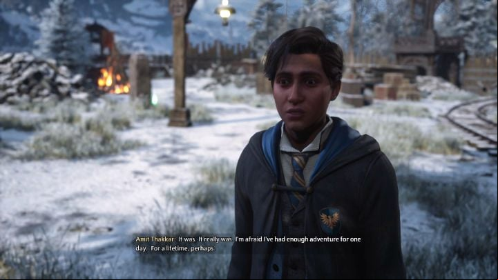 Once you're on the surface, talk to Amit about what happened while exploring the mine - Hogwarts Legacy: Its all Gobbledegook - Main quests - Hogwarts Legacy Guide