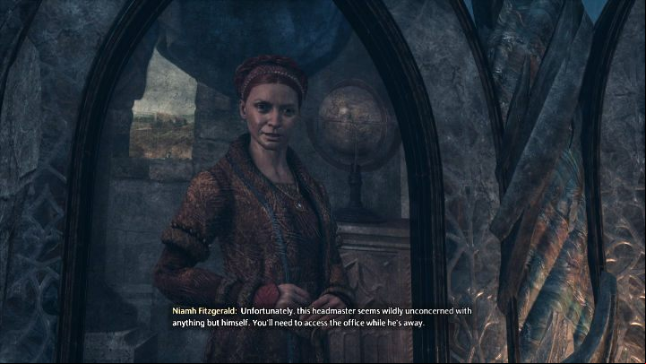 Go to The Map Chamber and talk to the portrait of Professor Niam Fitzgerald - Hogwarts Legacy: The Heistress Speaks - Main quests - Hogwarts Legacy Guide
