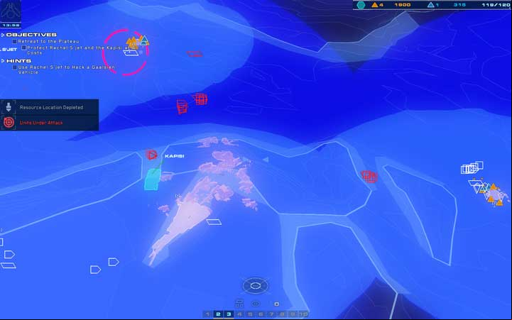 Enemy units will be attacking in small groups, clustered together. - Mission 5 - Kalash Wreck - Campaign mode walkthrough - Homeworld: Deserts of Kharak Game Guide