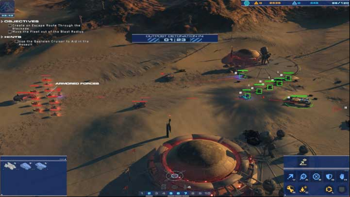 You have to get Rachel safely outside of the blast area within alloted time. - Mission 7 - Gaalsien Base - Campaign mode walkthrough - Homeworld: Deserts of Kharak Game Guide