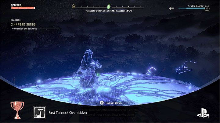 How to unlock: Reached the top of a Tallneck and accessed its information - Horizon Forbidden West: Trophies - list, trophy guide - Appendix - Horizon Forbidden West Guide
