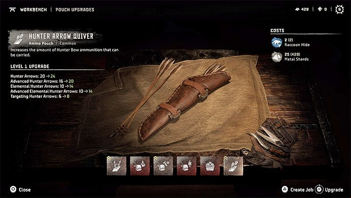 How to unlock: Upgraded the Food Pouch, Potion Pouch, Resource Pouch, Trap Pouch, and any ammo pouch at least once - Horizon Forbidden West: Trophies - list, trophy guide - Appendix - Horizon Forbidden West Guide