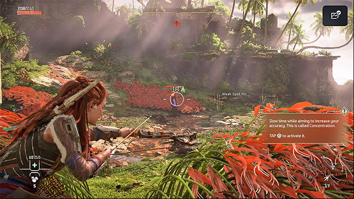 Fighting the burrower is optional, but serves as a great opportunity to practice using the bow in combat - Horizon Forbidden West: Reach for the Stars - walkthrough - Main Storyline - Horizon Forbidden West Guide