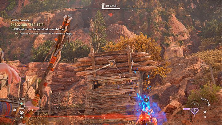There are two types of environmental traps in this trial - Horizon Forbidden West: Hunting Grounds: The Daunt - walkthrough - Hunting grounds - Horizon Forbidden West Guide