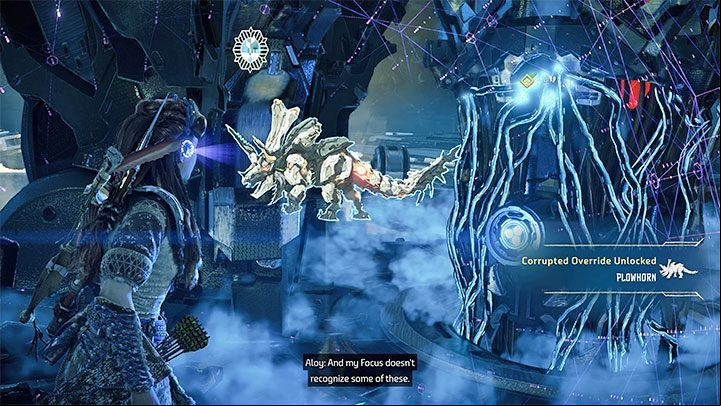 Once the battle is over, collect the loot dropped by the boss and the other machines - Horizon Forbidden West: The Dying Lands - walkthrough - Main Storyline - Horizon Forbidden West Guide