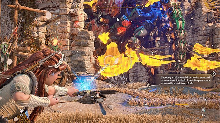 Carefully reading through all of the mammoth's tabs in the machine catalogue can also make the battle easier - Horizon Forbidden West: Tremortusk - boss, how to beat? - Bosses - Horizon Forbidden West Guide