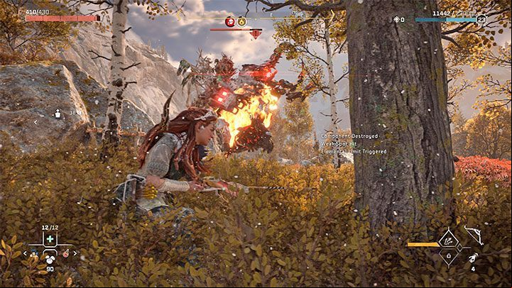 During the fight you should keep your distance from the mammoth, although you must it can still attack you at range - Horizon Forbidden West: Tremortusk - boss, how to beat? - Bosses - Horizon Forbidden West Guide