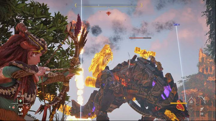 We recommend keeping a safe distance from the Thunderjaw throughout the battle, although that this elite machine can also launch effective ranged attacks - Horizon Forbidden West: Faros Tomb - walkthrough - Main Storyline - Horizon Forbidden West Guide