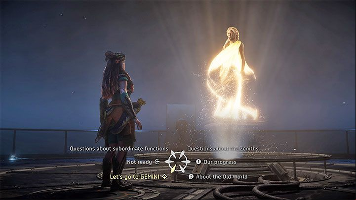 To progress this quest, you need to meet GAIA again - Horizon Forbidden West: GEMINI - walkthrough - Main Storyline - Horizon Forbidden West Guide