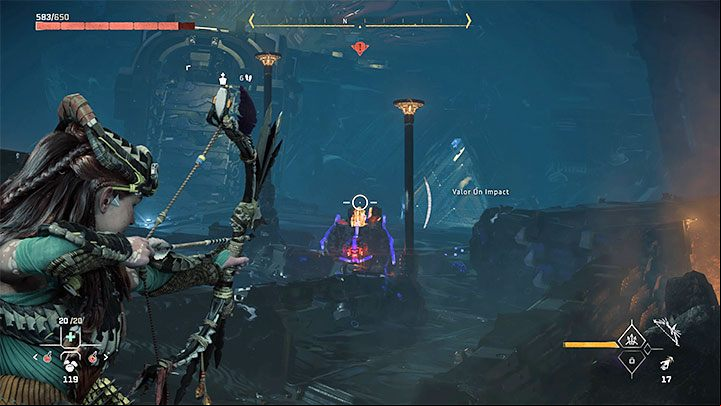 One of the main halls will feature a variety of machines, with the Bememoth and Ravagers being the most dangerous opponents - Horizon Forbidden West: GEMINI - walkthrough - Main Storyline - Horizon Forbidden West Guide
