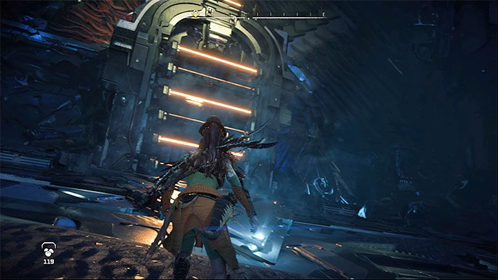 You need to venture deep into the cauldron - climb up to the higher ledge and use the shieldwing to glide to the adjacent one - Horizon Forbidden West: GEMINI - walkthrough - Main Storyline - Horizon Forbidden West Guide