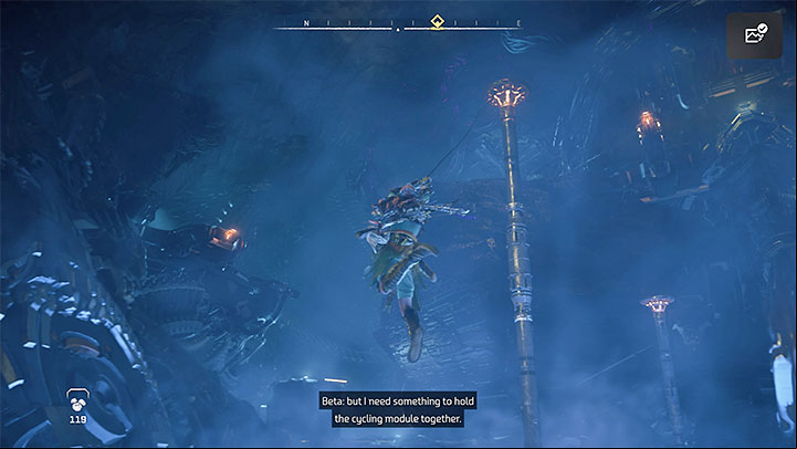 Use the north exit and head toward the northeast chamber - Horizon Forbidden West: GEMINI - walkthrough - Main Storyline - Horizon Forbidden West Guide