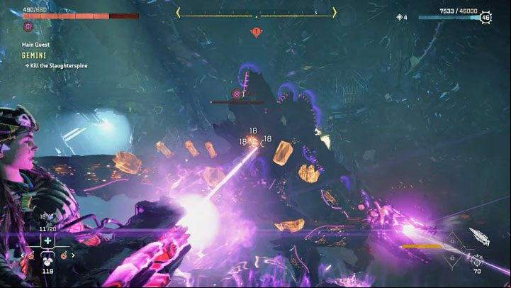 Another part of the armor that you should try to target is the Spinetail, which consists of several components - Horizon Forbidden West: Slaughterspine - Cauldron GEMINI boss, how to defeat? - Bosses - Horizon Forbidden West Guide