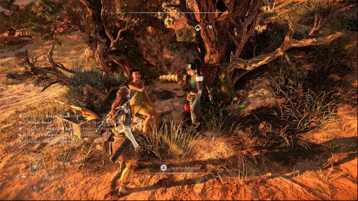 After eliminating the threat, talk to Talanah - Horizon Forbidden West: The Burning Blooms - walkthrough - Side quests - Horizon Forbidden West Guide