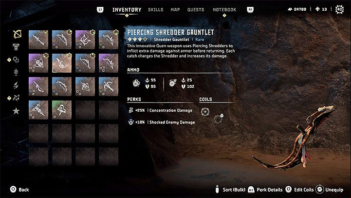 This trial involves using a weapon called the Shredder Gauntlet - Horizon Forbidden West: Hunting Grounds: Sheerside Mountains - trial walkthrough - Hunting grounds - Horizon Forbidden West Guide