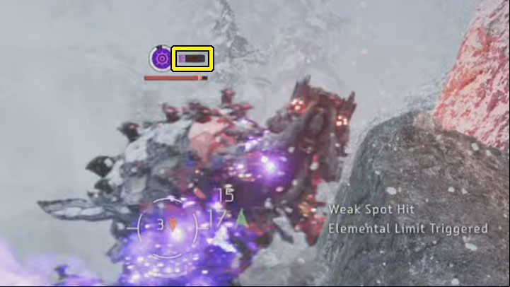 When the Rollerback enters the Plasma Blast State, you will be able to start filling up the bar next to the plasma icon - see image above - Horizon Forbidden West: Hunting Grounds: Sheerside Mountains - trial walkthrough - Hunting grounds - Horizon Forbidden West Guide