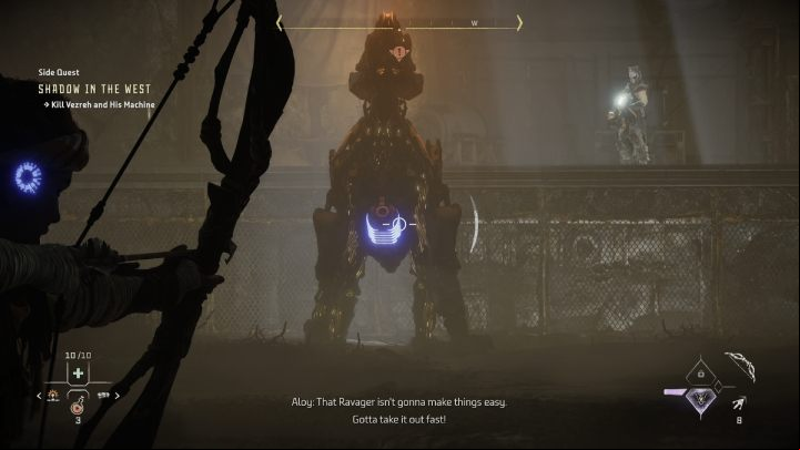 When you enter the chamber, you will be attacked by Vezreh and his machine - the Ravager - Horizon Forbidden West: Shadow in the West - walkthrough - Side quests - Horizon Forbidden West Guide