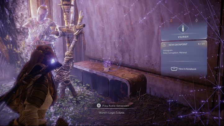 After the cut-scene, you'll find the first recording on the table next to Aloy - Horizon Forbidden West: Shadow in the West - walkthrough - Side quests - Horizon Forbidden West Guide