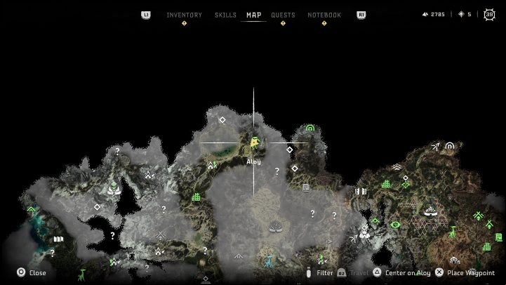 A large area around the Tallneck will be revealed to you - Horizon Forbidden West: Tallneck (Salt Bite) - location - Salt Bite - Horizon Forbidden West Guide