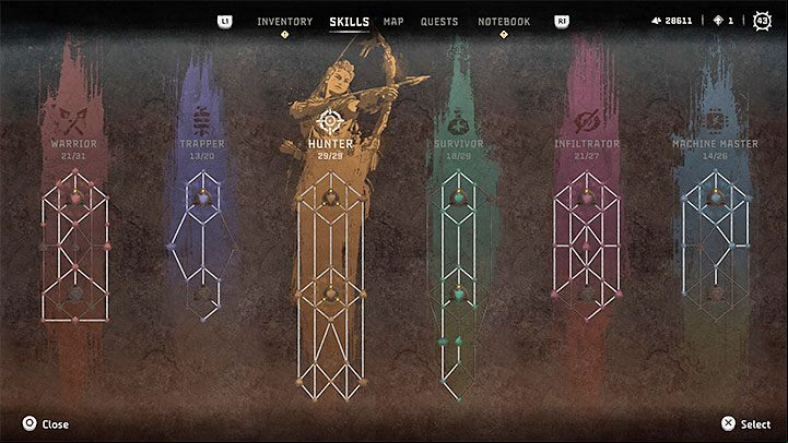 There are 6 skill trees available in Horizon Forbidden West - Horizon Forbidden West: Skill trees - list - Best Skills - Horizon Forbidden West Guide