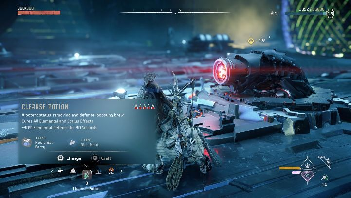 You can craft potions at the workbench, but also during exploration - Horizon Forbidden West: Crafting and upgrading equipment - Basics - Horizon Forbidden West Guide
