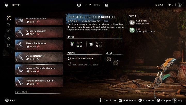 The Shredder Gauntlet is a new weapon type in Horizon Forbidden West that is great for destroying armor and tearing off machines parts - Horizon Forbidden West: Ranged weapons - types, applications - Basics - Horizon Forbidden West Guide