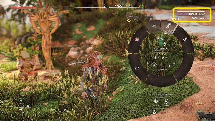 To activate the Valor Surge on the weapon wheel (L1), press R1 - Horizon Forbidden West: How to gain Valor? - Character and statistics - Horizon Forbidden West Guide