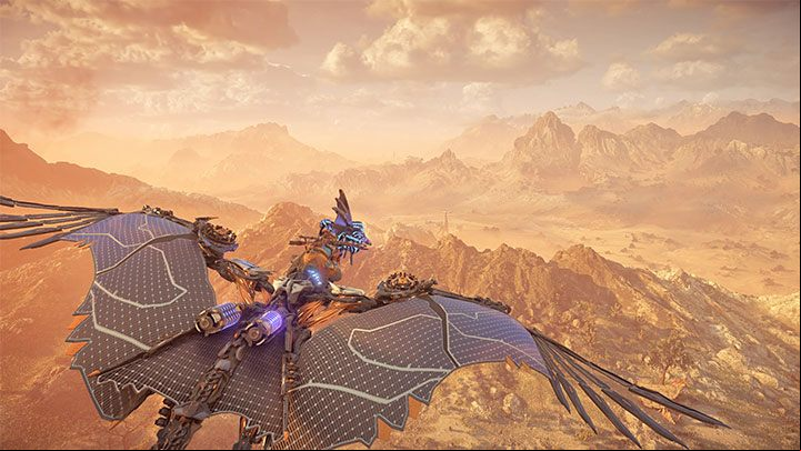 Hop on the back of the Sunwing, which will become your new mount - Horizon Forbidden West: The Wings of the Ten - walkthrough - Main Storyline - Horizon Forbidden West Guide