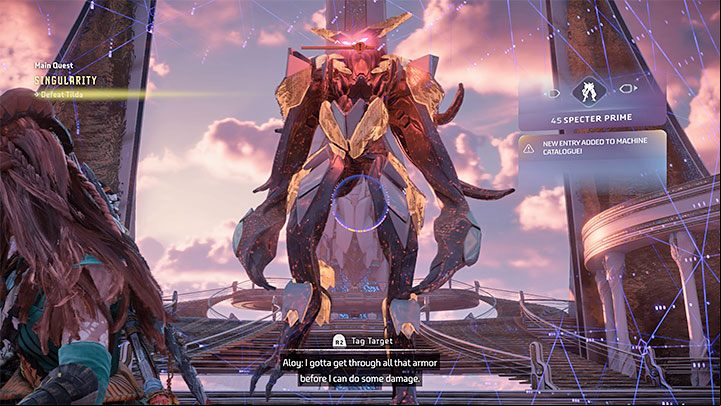 Specter Prime is a large machine Tilda unexpectedly takes control of during the finale of the game - Horizon Forbidden West: Specter Prime - final boss, how to deafeat? - Bosses - Horizon Forbidden West Guide