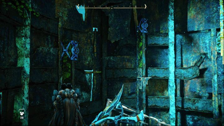 Turn around and pull yourself towards a handle - Horizon Forbidden West: The Deluge - walkthrough - Side quests - Horizon Forbidden West Guide