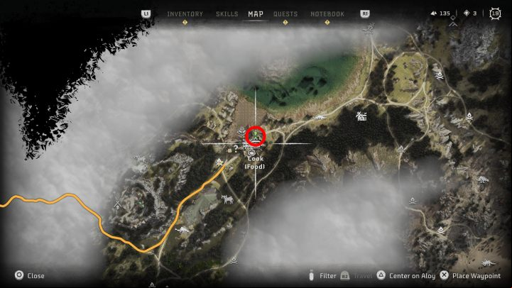 Talk to a cook named Pantella in the Salt Bite camp - Horizon Forbidden West: The Taste of Victory - walkthrough - Errands - Horizon Forbidden West Guide