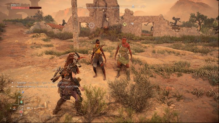 After eliminating the threat, talk to Jaxx and Sokorra - Horizon Forbidden West: A Tribe Apart - walkthrough - Side quests - Horizon Forbidden West Guide