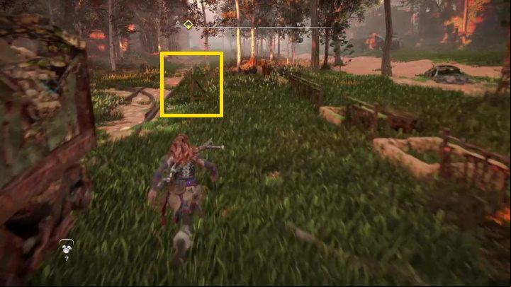 Afterwards, leave the building and head toward the mine cart - Horizon Forbidden West: Weekend Getaway - how to get? - Ornaments - Horizon Forbidden West Guide