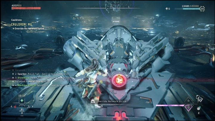 Once you have examined the entire area and are ready for battle, all you have to do is override the last red section - Horizon Forbidden West: Cauldron Mu (Cinnabar Sands) - location, walkthrough - Cinnabar Sands - Horizon Forbidden West Guide