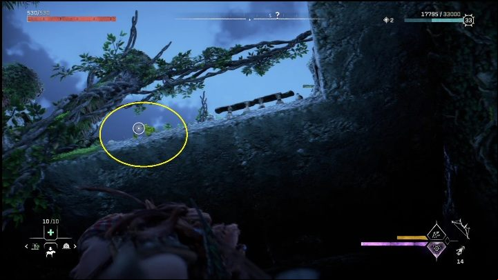 Look to the left and up - Horizon Forbidden West: The Bill - how to get it? - Ornaments - Horizon Forbidden West Guide