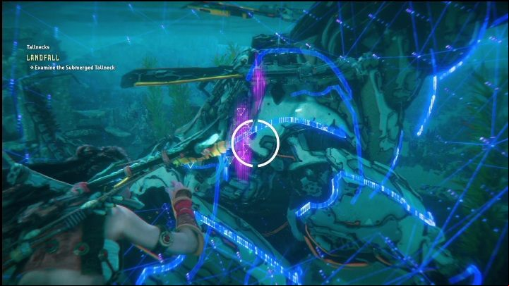 Then head inside and investigate the two empty spaces - Horizon Forbidden West: Tallneck (Landfall) - location - Landfall - Horizon Forbidden West Guide