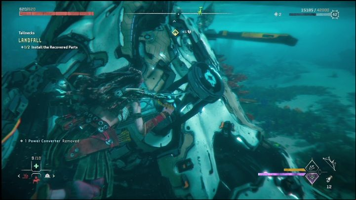 Go back to the Tallneck (however you want) and place the two necessary parts in it - Horizon Forbidden West: Tallneck (Landfall) - location - Landfall - Horizon Forbidden West Guide