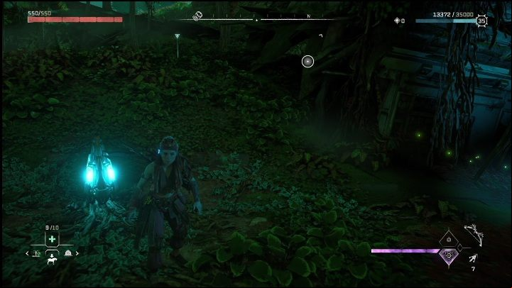 First you must destroy the vines blocking your path - Horizon Forbidden West: Black Boxes - locations - Secrets & Collectibles - Horizon Forbidden West Guide