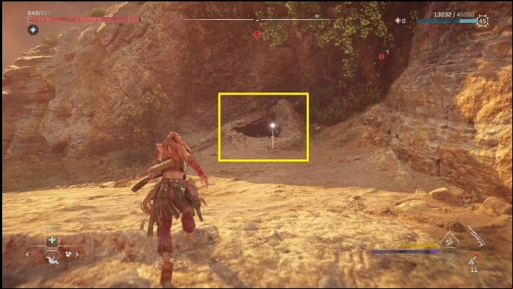 You can easily spot it by running along the shore - Horizon Forbidden West: War Totems - list of all - Secrets & Collectibles - Horizon Forbidden West Guide