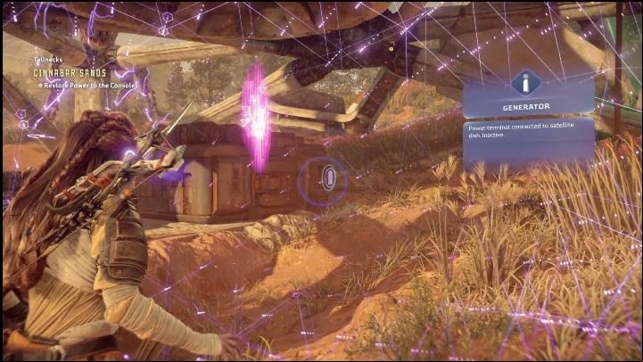 You can't climb the Tallneck right away - Horizon Forbidden West: Tallneck (Cinnabar Sands) - location - Cinnabar Sands - Horizon Forbidden West Guide