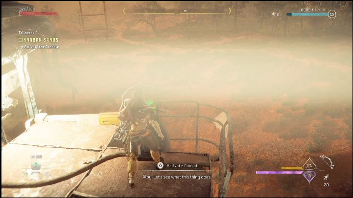 This won't start it just yet though - Horizon Forbidden West: Tallneck (Cinnabar Sands) - location - Cinnabar Sands - Horizon Forbidden West Guide