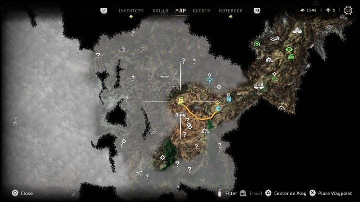 Once you're at the top, finish the activity - Horizon Forbidden West: Tallneck (Cinnabar Sands) - location - Cinnabar Sands - Horizon Forbidden West Guide