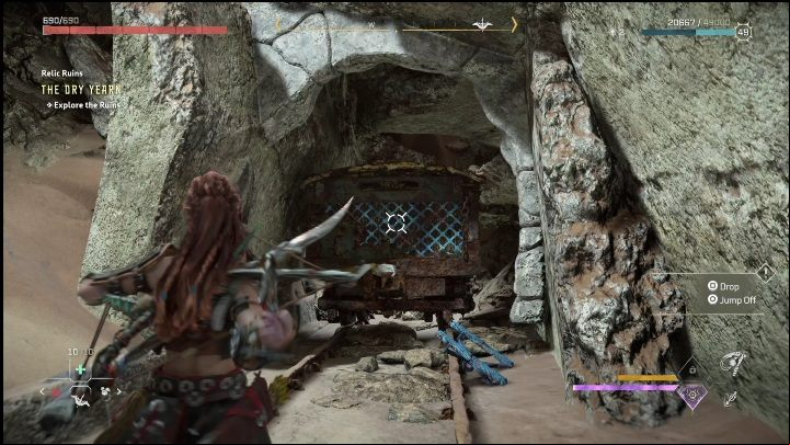 Once you get to the other side you must destroy the rocks blocking the cart - Horizon Forbidden West: Stanfort Days - how to get? - Ornaments - Horizon Forbidden West Guide