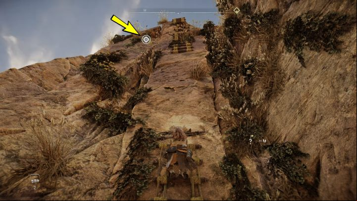 Climb up the broken ladder and look up - Horizon Forbidden West: The Twilight Path - walkthrough - Side quests - Horizon Forbidden West Guide